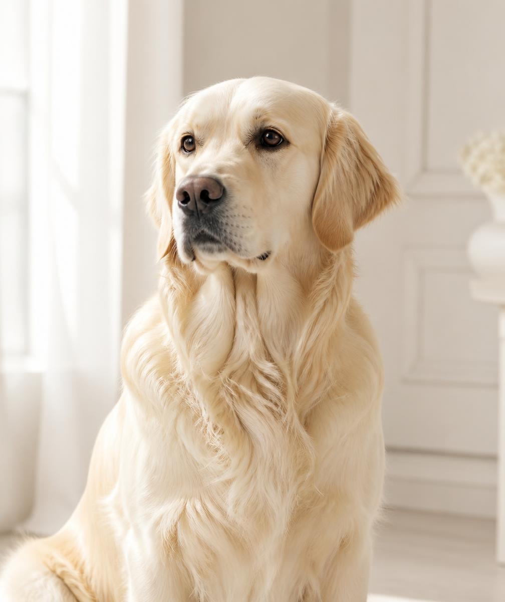Marigold, a female golden retriever