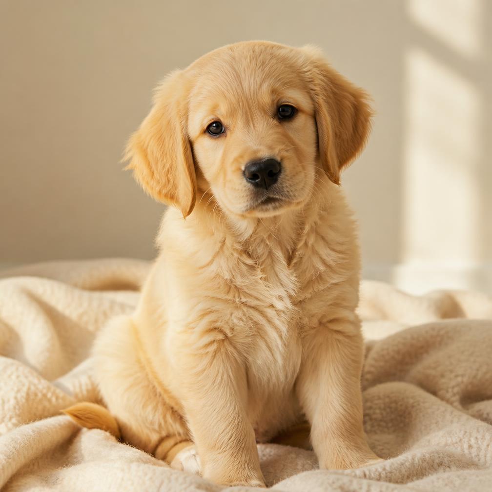 Willow, a female golden retriever puppy